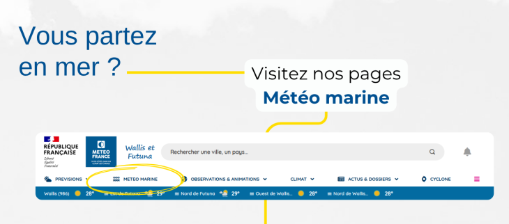 Les pages Météo Marine