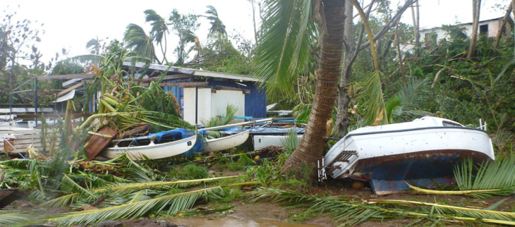 Wallis après le passage d'Evan